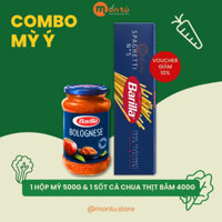 [HOẢ TỐC] COMBO Mỳ Ý Barilla Spaghetti sợi hình ống cỡ số 5 & Sốt Barilla cà chua thịt bằm Barilla BOLOGNESE hũ 400g