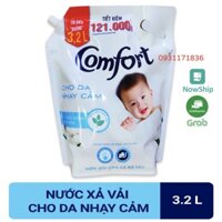 [Hoả Tốc] COMFORT NƯỚC XẢ VẢI TRẮNG ĐẬM ĐẶC DÀNH CHO DA NHẠY CẢM EM BÉ LÀM MỀM VẢI DẠNG TÚI 3.2L 3.2 lít 3,2l LỚN