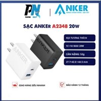 (Hỏa tốc) Củ Sạc Nhanh Anker  A2348 20w Có 2 Cổng C+A IQ3 - Bảo hành 12 tháng