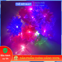 [HỎA TỐC] Dây đèn led hoa sợi quang dài 4M 20 bông hoa trang trí nhà cửa, khách sạn, quán ăn, lễ, Tết,...