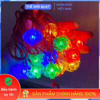 [HỎA TỐC] Đèn lồng khía LED đủ màu dài 5M 40 bóng chớp nháy (có đầu nối) trang trí lễ, Tết, party,...