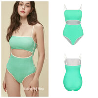 (Hỏa tốc) Đồ bơi, Bikini 1 mảnh liền thân màu tươi sáng (Trend Vải nhăn nhún) #NG11