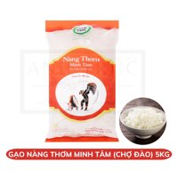 [Hỏa tốc] Gạo nàng thơm chợ đào Minh Tâm túi 5kg màu đỏ (Dẻo, mềm, thơm).