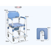 (Hoả tốc) Ghế bô vệ sinh có bánh xe GX200 Lucass
