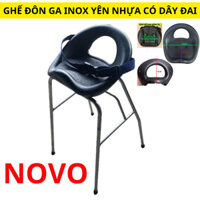 (Hỏa Tốc) Ghế ngồi xe NOVO , NOVO có tựa , ghế đôn ga yên nhựa inox có dây đai , ghế đi xe máy tay ga Novo