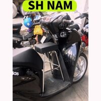 (HỎA TỐC) Ghế ngồi xe tay ga inox không tựa cho bé , GHẾ ĐÔN GA INOX YÊN NỆM ĐEN ĐA NĂNG XE TAY GA