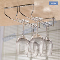 (Hỏa Tốc) Giá Treo Ly Rượu Vang, Quầy Bar 3 Hàng 27cm hoặc 34cm