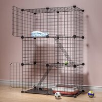 [HỎA TỐC GIAO NHANH]  Combo Chuồng Mèo 3 tầng -(kích thước:74x 37x107cm) CÓ MÁI VÀ KHÔNG MÁI