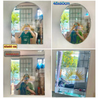 HỎA TỐC GƯƠNG SOI TREO TƯỜNG KT 45 x 60cm KÈM PAS GƯƠNG HOẶC KEO DÁN