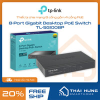 [Hỏa tốc Hà Nội] Bộ chia tín hiệu Switch TP-Link TL-SG1008P/SG1005P 8-Port Gigabit Desktop Switch with 4-Port PoE