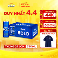 HỎA TỐC HÀ NỘI - Thùng 24 lon Bia Hanoi BOLD - HABECO (330ml/lon)