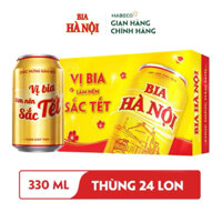 [Hoả Tốc Hà Nội]Thùng Bia Hà Nội 24 Lon 330ml BIA TẾT Đậm Chất Truyền Thống Hương Vị Đậm Đà