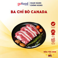 [Hỏa Tốc HCM] Ba Chỉ Bò/Ba Rọi Bò Nhập Khẩu Canada Đông Lạnh Gofood Khay 500gr Thái Lát Nhúng Lẩu, Phở, Ăn Nướng,...
