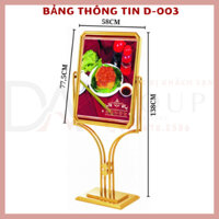 [HỎA TỐC HCM] BẢNG THÔNG BÁO, BẢNG MENU KIM LAN HOA XOAY 360' NHÀ HÀNG KHÁCH SẠN CAO CẤP D-003