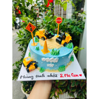 [Hoả tốc HCM] Bánh kem/bánh sinh nhật xe cẩu, xe xúc cho bé trai