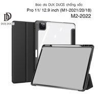 [Hỏa Tốc HCM] Bao da DUX DUCIS iPad Pro 11/12.9 inch (M2-2022/M1-2021/2020/2018) (TOBY SERIES) - Có Khay Bút - Đen
