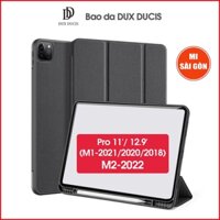 [Hỏa Tốc HCM] Bao da DUX DUCIS iPad Pro 11/ 12.9 inch (M2-2022/M1-2021/2020/2018) (DOMO SERIES) - TPU mềm, Có ngăn bút