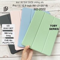 [Hỏa Tốc HCM] Bao da DUX DUCIS iPad Pro 11/ 12.9 inch (M2-2022/M1-2021/2020/2018) (TOBY SERIES) - Có Khay Bút-