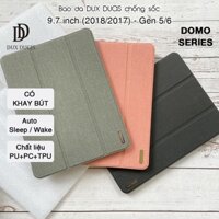 [Hỏa Tốc HCM] Bao da DUX DUCIS iPad 9.7 inch (2018/2017)/ iPad Gen 5/6 (DOMO SERIES)- Mặt lưng TPU mềm, Có ngăn đựng bút