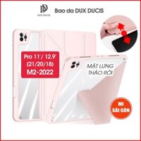 [Hỏa Tốc HCM] Bao da DUX DUCIS iPad Pro 11/ 12.9 inch (M2-2022/M1-2021/2020/2018) (MAGI SERIES) Có Khay Đựng Bút -Hồng
