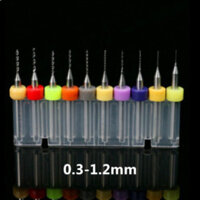 [Hỏa tốc HCM] Bộ 10 mũi khoan CNC 0.3-1.2mm