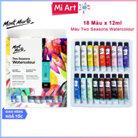 [Hỏa Tốc HCM] Bộ 18 Màu Nước Two Seasons Mont Marte x 12ml - Two Seasons Watercolour Signature - PMHS0001