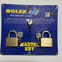 [Hỏa tốc HCM] Bộ 2 ổ khóa Solex R50 rộng 50mm 4 chìa chủ Master Key - MSOFT
