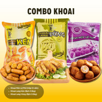 [hỏa tốc HCM] COMBO KHOAI ĂN VẶT - Gồm: Khoai lang kén, Khoai lang vừng, Khoai môn lệ phố - Khoai ăn vặt cho bé tiện lợi