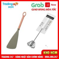 [Hỏa tốc HCM] Combo muôi đảo chịu nhiệt và dụng cụ tạo bọt trứng sữa bằng tay nội địa Nhật Bản