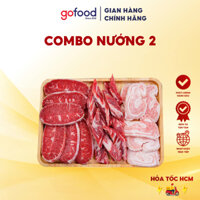 [Hỏa Tốc HCM] Combo Nướng 2 Gofood 1kg 3-5 Người Gồm Dẻ Sườn Bò, Diềm Thăn Heo Iberico, Lõi Nạc Vai