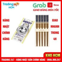 [Hỏa tốc HCM] Combo Set 5 đôi đũa hoa xanh và Dụng cụ tách lòng đỏ trứng inox