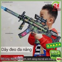 (Hỏa Tốc HCM) Đồ chơi trẻ em súng pin nhạc đèn liên thanh sinh động bằng nhựa dùng pin màu ri đẹp