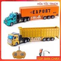 (Hỏa Tốc HCM) Đồ chơi xe container điều khiển từ xa 4 chiều tỷ lệ 1:48 cho bé nhiều mẫu, Dochoikimpha tặng kèm pin