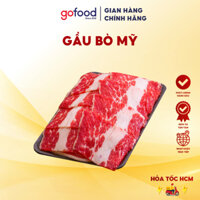 [Hỏa Tốc HCM] Gầu Bò Mỹ Black Angus Khay 500gr Gofood Chuyên Dùng Cho Món Lẩu, Nấu Phở...