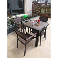 HỎA TỐC HCM ghế ngoài trời sân vườn gỗ nhựa ngoài trời ban công quán cà phê  LINHLANDECOR