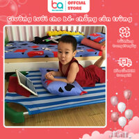 [HỎA TỐC-HCM] Giường lưới cho bé RÁP SẴN, Giường lưới mầm non thoáng mát có 2 thanh đỡ lưng inox 120x60x10cm