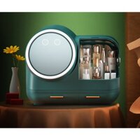 [Hỏa Tốc HCM] Hộp tủ trang điểm cao cấp kèm gương led - Kệ Trang Điểm Sang Trọng