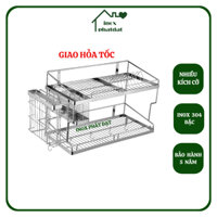 (HỎA TỐC HCM) Kệ chén treo tường đa năng Inox 304 PHÁT ĐẠT (nhiều size) rổ kệ bát, giá để bát (SP121)
