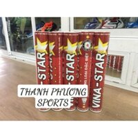 {HOẢ TỐC HCM} ống Cầu Lông Vina-star Tem đỏ Hàng Chính Hãng ( 12trái )