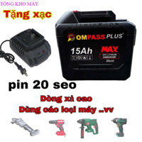 Hoả tốc HCM" pin,15cell,20cell COMPASS nội địa . chân phổ thông ,dòng xả cao kho máy giá xưởng