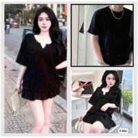 [Hoả tốc HCM] Set đồ đôi áo thun nam tay ngắn + bộ nữ đính đá lấp lánh