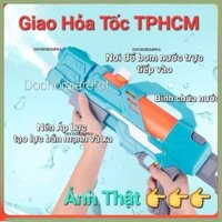 (Hỏa Tốc HCM) Súng nước áp lực cỡ lớn, phun bắn nước 2 nòng 2 vòi 60cm, Đồ chơi đi biển, hồ bơi mùa hè 2024