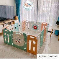 [Hỏa tốc HCM - Tặng Thảm + 50 banh + Sọt Bóng] Quây Nhựa KIDSWOW Hàn Quốc Hoạ Tiết Chú Bò Đáng Yêu
