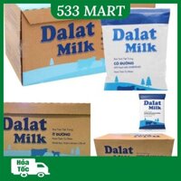[HỎA TỐC HCM] Thùng 48 bịch Sữa tươi tiệt trùng Đà Lạt Milk bịch 220ml