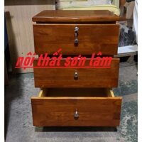 [HỎA TỐC HCM] Tủ đâu giường gỗ cao su màu nâu cánh gián - tủ đầu giường đơn giản giá rẻ