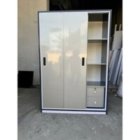 [HỎA TỐC HCM] Tủ nhựa 3 cánh cửa lùa màu xám ghi - tủ quần áo 1m8 x1m2