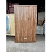 [HỎA TỐC HCM] Tủ quần áo MDF 3 cánh - tủ quần áo gỗ công nghiệp giá rẻ màu nâu gỗ sang trọng