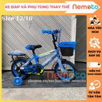 Hỏa Tốc HCM - Xe đạp bé trai bánh cao su giá rẻ size 12in - 16in cho bé từ 2-4 tuổi trở lên