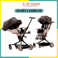 (Hoả tốc HCM) Xe đẩy gấp gọn du lịch V9 2 chiều 3 tư thế cho bé sơ sinh có đủ màu, bàn ăn dặm có nhạc