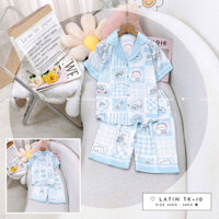 [HỎA TỐC HCM]MẪU MỚI Đồ Bộ Mặc Nhà Pijama Boo Boo Lụa Latin Form Tay Ngắn Quần Lửng 40-60 kg [Hàng Cao Cấp]